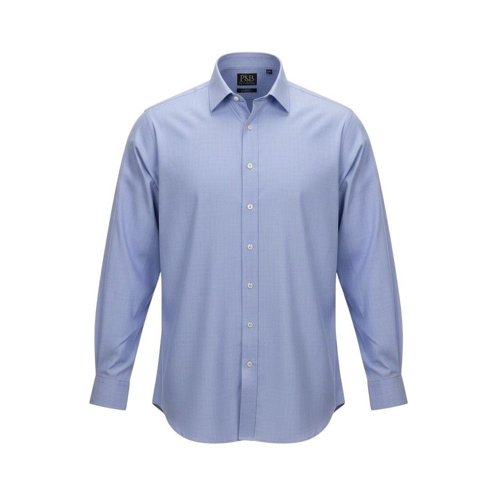 Jos. A. Bank Mens Purple Cotton Dress Shirt Travelers Collection Size 18.5 38