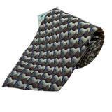 The Nature Conservancy Mens Brown 100% Silk Mongolian Horse Pattern Tie Handmade