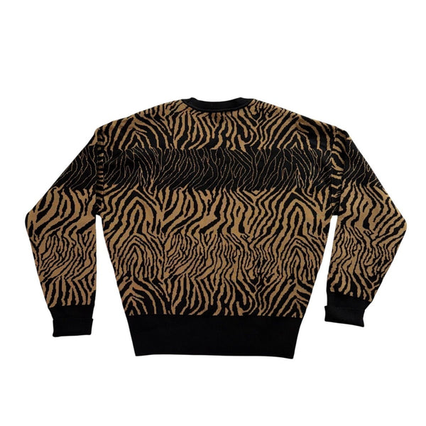 DKNY Womens Beige & Black Animal Print Sweater Size S