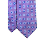 Hugo Boss Mens Pink & Blue Silk Geometric Pattern Tie Made In Italy Classic