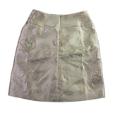 Tahari Womens Ivory Metallic Floral Skirt A-Line Elegant Size 4 
