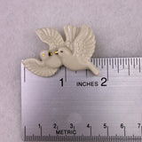 Lenox Womens White Porcelain Gold Tone Dove Brooch Pin