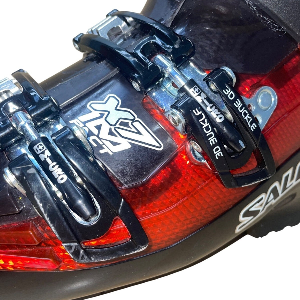 Salomon Unisex Red & Black Plastic 3D Buckles X7 Impact Ski Boots Size 26.5