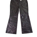 Torrid Womens Black Faux Leather High-Rise Pintuck Bootcut Pants Size 18 Regular