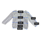 Sandwich Womens White Cotton Boho Blouse Lightweight Drawstring 3/4 Sleeve S 36