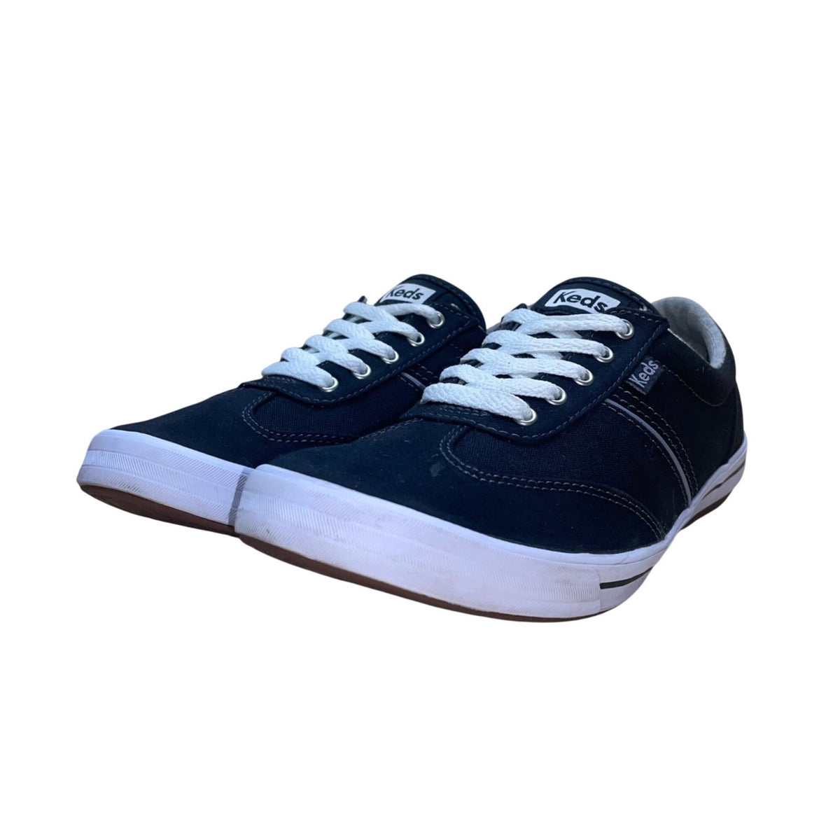 Keds Women’s Blue Navy Canvas Ortholite Insoles Lace-Up Sneakers Size 7