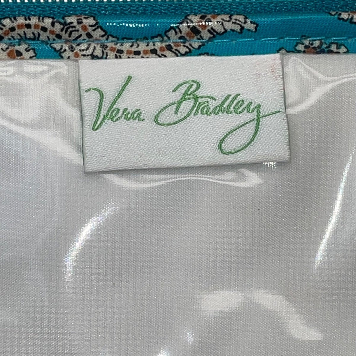 Vera Bradley Women’s Aqua & White Paisley Print Adjustable Strap Lunch Bag