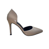 London Rag Women’s Beige Patent Leather Pointed Toe DOrsay Stiletto Heels Sz 7US