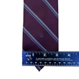 Christian D Mens Burgundy/Blue Striped Neck Tie One Size