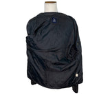 Oil Company Mens Black Leather Jacket With Front Zip & Side Pockets Size L