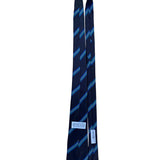 Geoffrey Beene Mens Navy Blue 100% Silk Striped Tie Classic Accessory