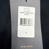 NYDJ Womens Black Ponte Ankle Pants Lightweight Slim Stretch Fit Modern Size 6
