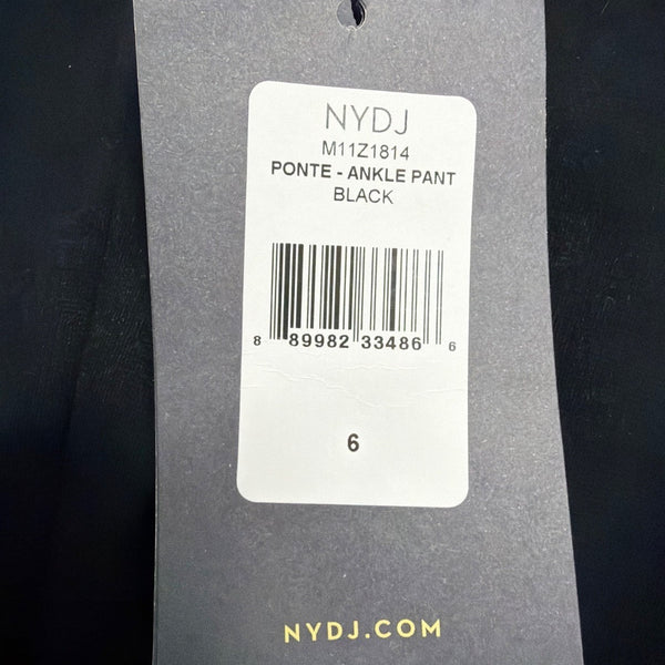 NYDJ Womens Black Ponte Ankle Pants Lightweight Slim Stretch Fit Modern Size 6