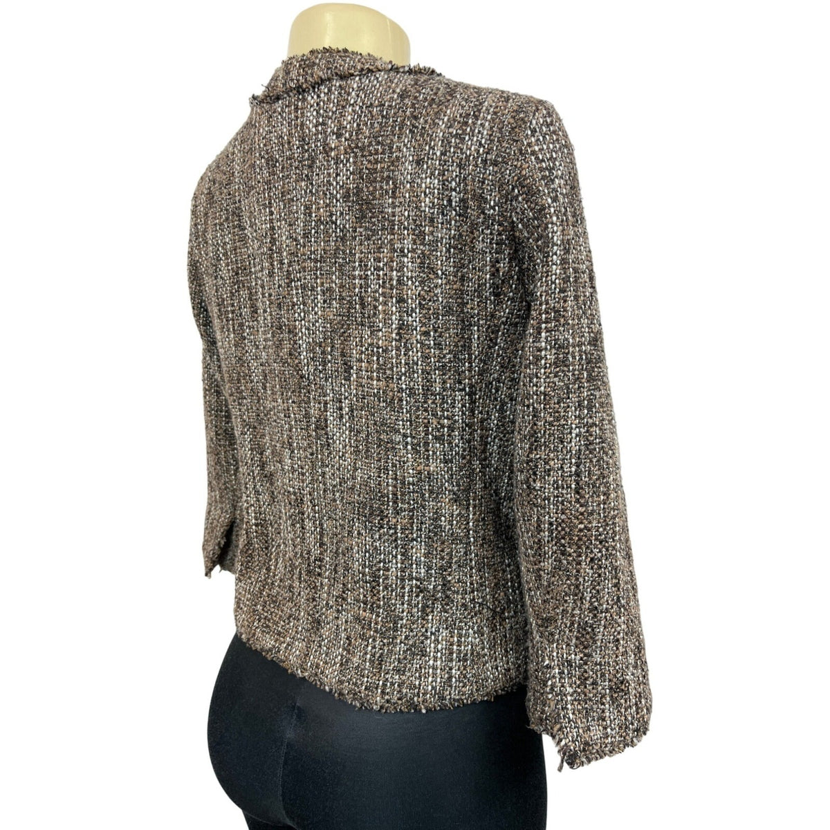 Michael Kors Women's Brown Tweed Blazer Jacket Sz 8