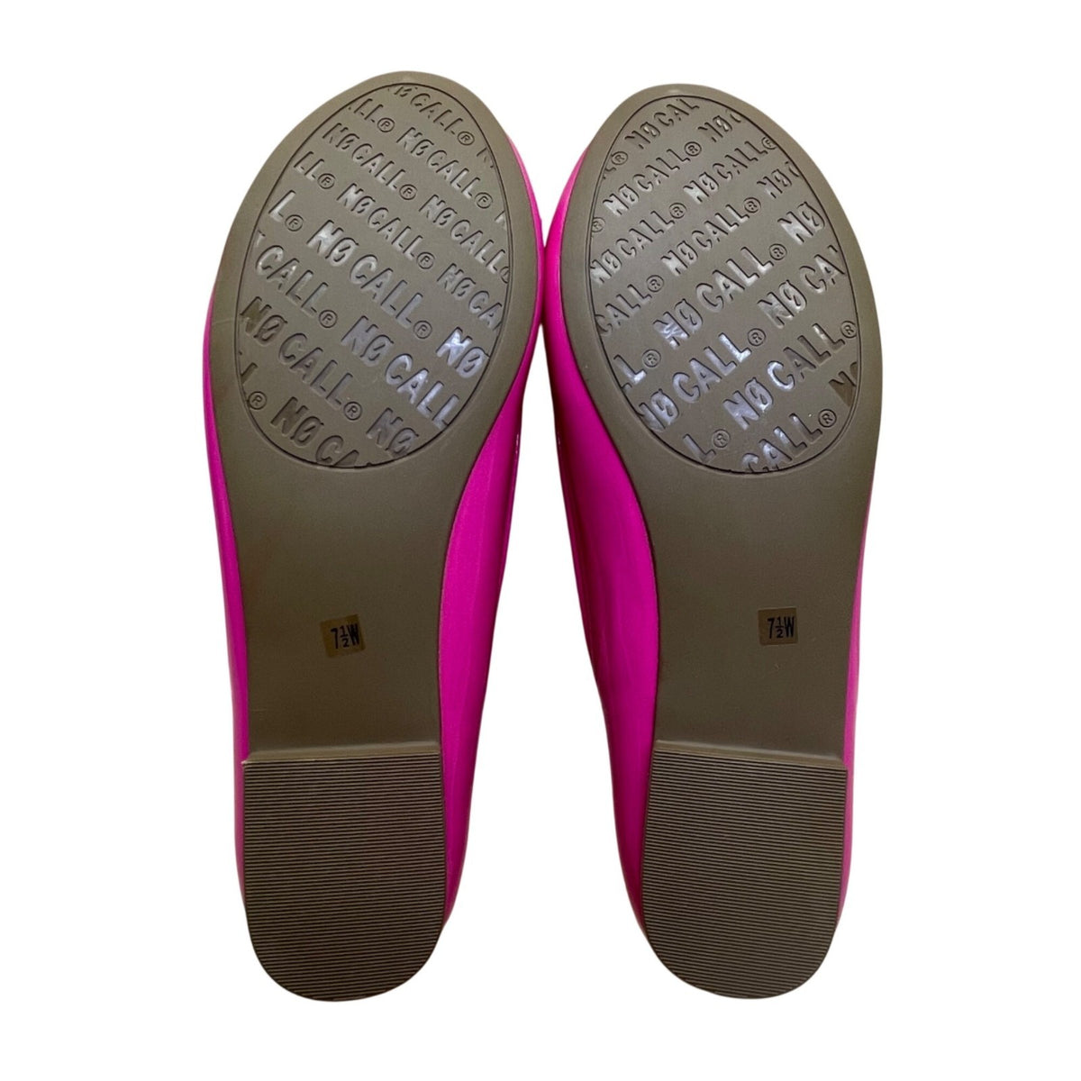 No Call Women’s Hot Pink Patent With Bow Slip-On Ballet Flats Size 7.5W