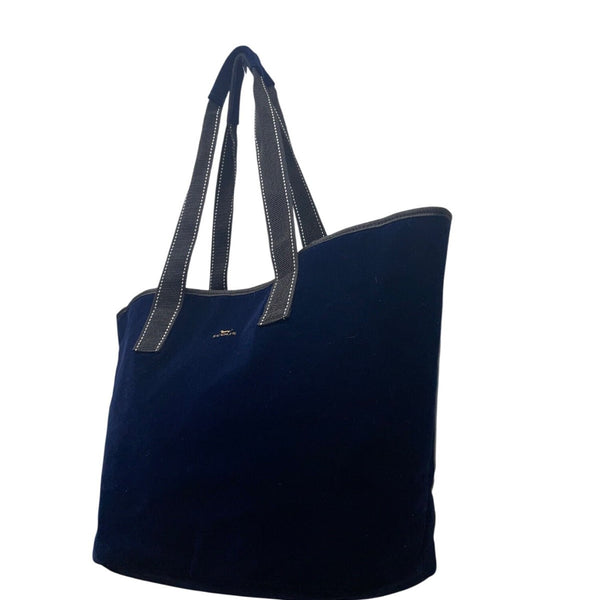Scout Women’s Navy Blue Canvas Double Handle Snap Closure Everyday Tote Bag