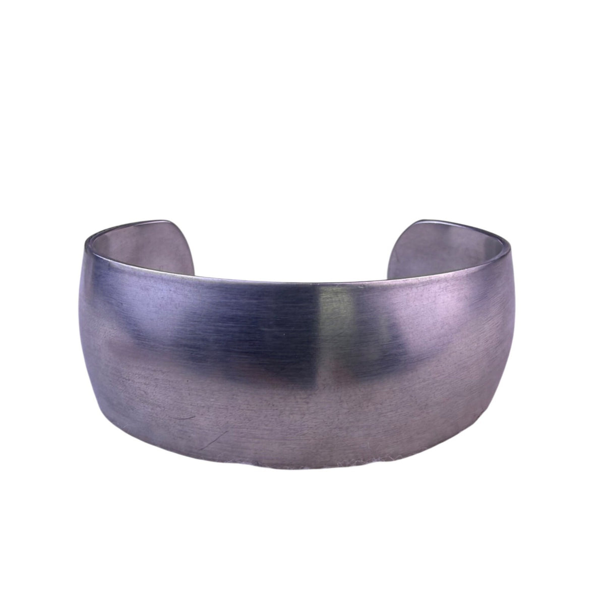 Pewter Silver Tone Cuff Bracelet Maurice B. Graubart Vintage Wide Band Boxed