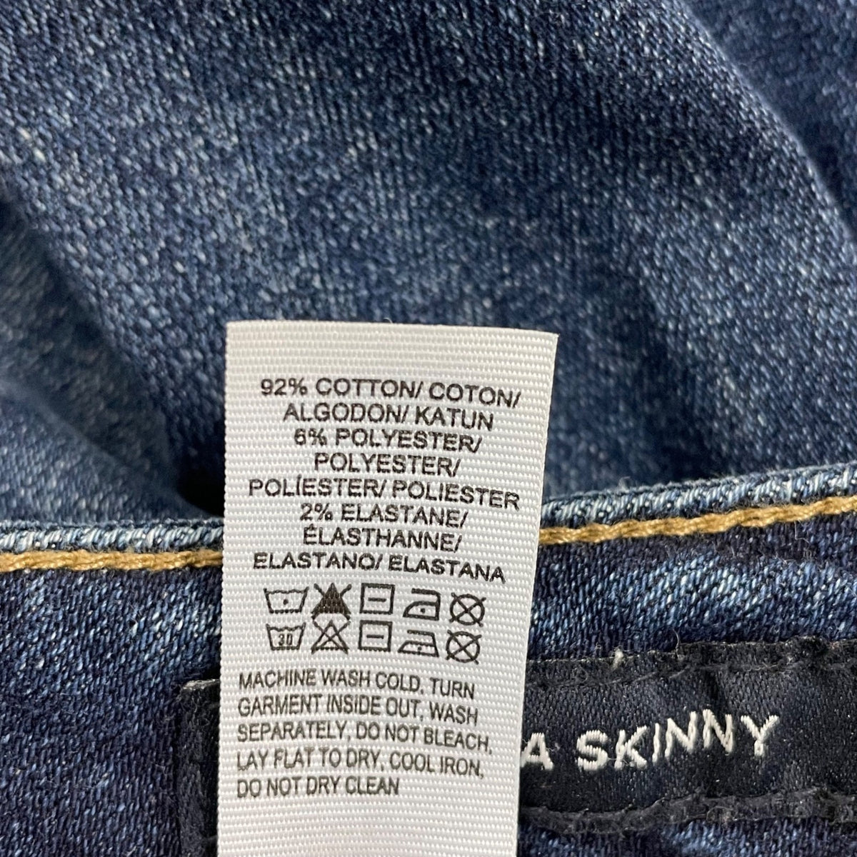 Lucky Brand Womens Blue Cotton Blend Lolita Skinny Frayed Hem Jeans Size 4/27