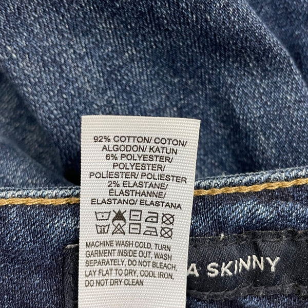 Lucky Brand Womens Blue Cotton Blend Lolita Skinny Frayed Hem Jeans Size 4/27