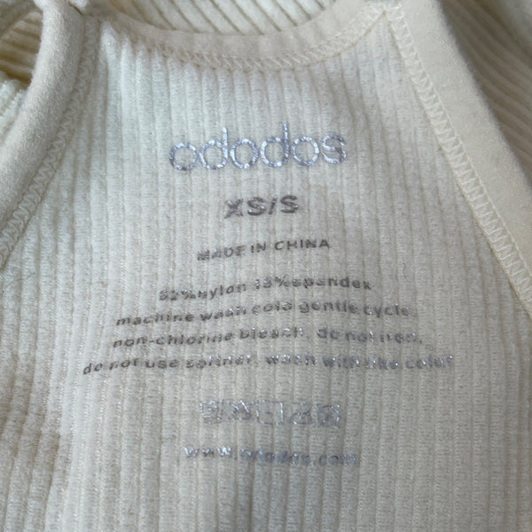 Adodos Womens Ribbed Knit Tank Top White Sz XS/S