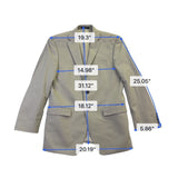 Calvin Klein Mens Beige Suit Jacket Blazer Slim Fit Classic Size 38R