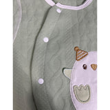 Chamie Toddler Boy's Blue White and Green Toddler Jumpsuit Set Sz 0M
