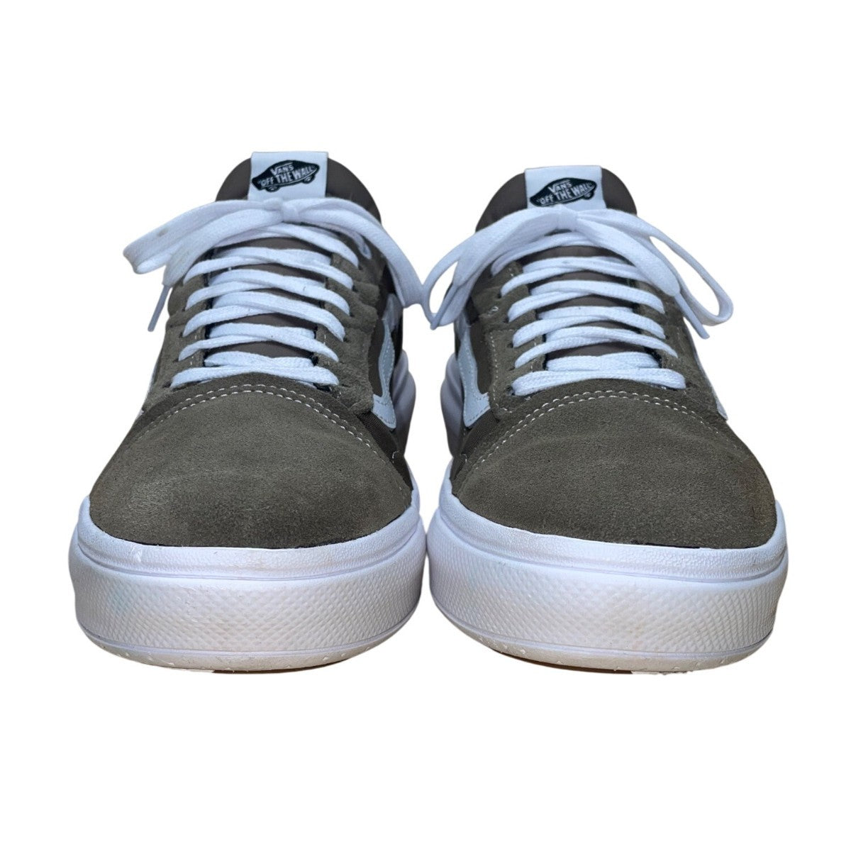 Vans Men’s Green & White Suede Canvas Low-Top Skateboarding Sneakers Size 11