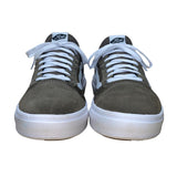 Vans Men’s Green & White Suede Canvas Low-Top Skateboarding Sneakers Size 11