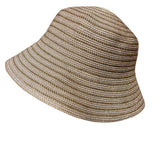 Eric Javits Womens Gold Wide Brim Sun Hat Lightweight Metallic Straw Blend