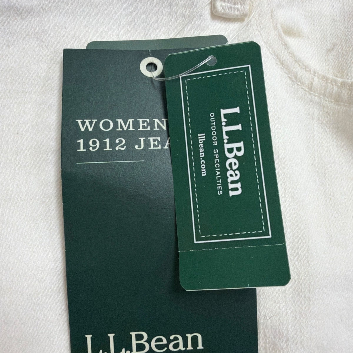 L.L. Bean Womens White Favorite Fit Jeans Regular Comfortable Size 16