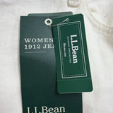 L.L. Bean Womens White Favorite Fit Jeans Regular Comfortable Size 16