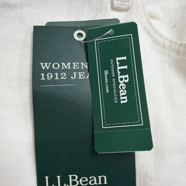 L.L. Bean Womens White Favorite Fit Jeans Regular Comfortable Size 16