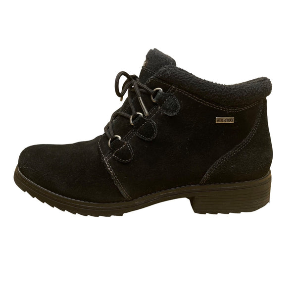 Sporto Women’s Black Suede Waterproof Polartec Lace-Up Ankle Boots Size 6.5M