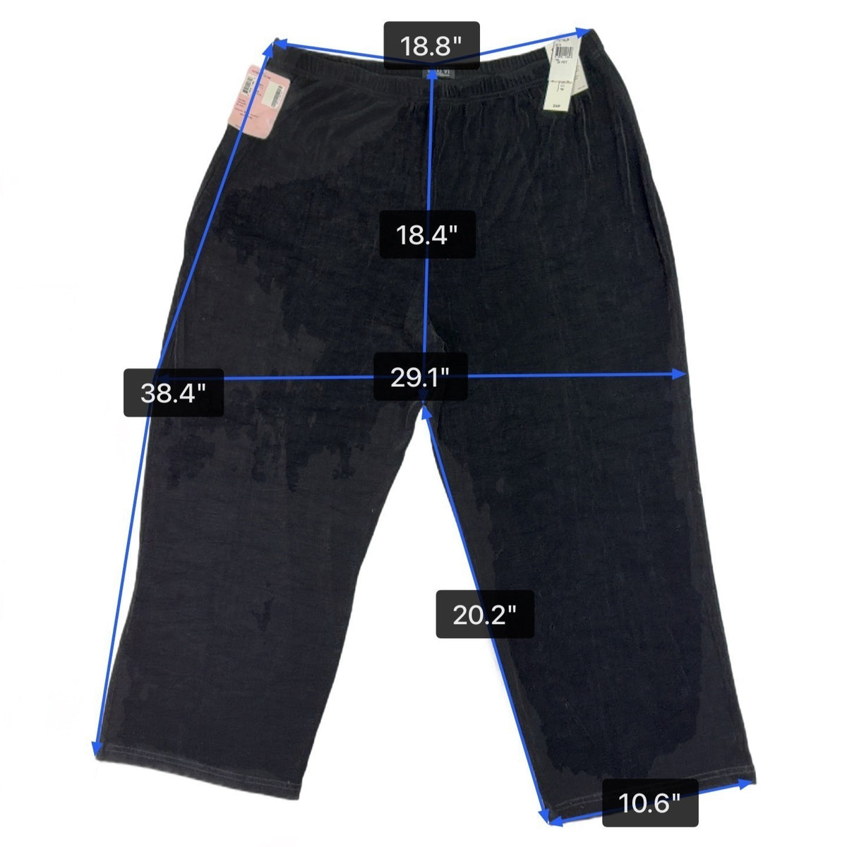 Vikki Vi Womens Black Acetate & Lycra Pull-On Pants 3XP