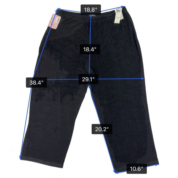 Vikki Vi Womens Black Acetate & Lycra Pull-On Pants 3XP