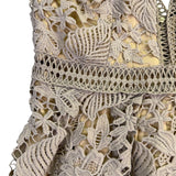 Romeo & Juliet Couture Womens Beige Crochet Lace Sleeveless Dress Size M