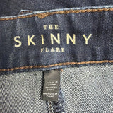 White House Black Market Womens Dark Blue Denim Skinny Flare Jeans Size 2
