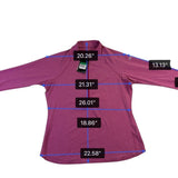 Nike Womens Pink Dri-Fit 3/4 Sleeve Zip Pullover Workout Shirt Sz  XL