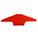 The North Face Womens Orange Cropped Long Sleeve Sweatshirt Logo Casual Sz XS