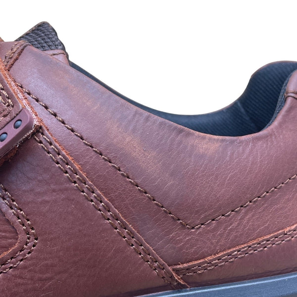 Hotter Men’s Brown Leather Dual-Fit Adhesive Strap Energise Casual Shoes Size 12