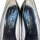 Evan Picone Women’s Black Leather Perforated Pointed Toe Dress Pumps Size 8N