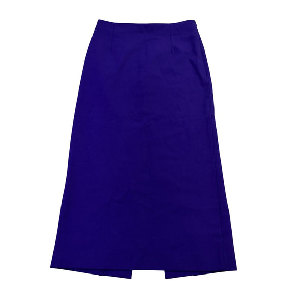 Zara Womens Purple Midi Skirt With Back Slit Size M