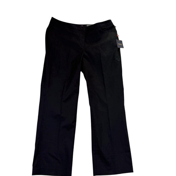 Rafaella Womens Black Curvy Fit Straight Leg Dress Pants Stretch Sz 16W