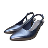 Clarks Women’s Gray Pewter Linvale Loop Slingback Heels Size 9.5M