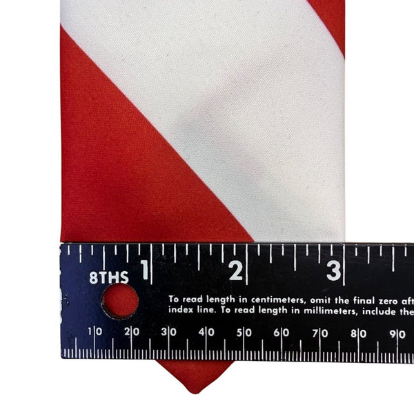 Ralph Marlin Mens Red White Blue Polyester American Flag Stripe Necktie
