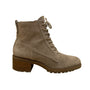 Lucky Brand Women’s Gray Suede Lace-Up Ankle Block Heel Boots Size 7.5M