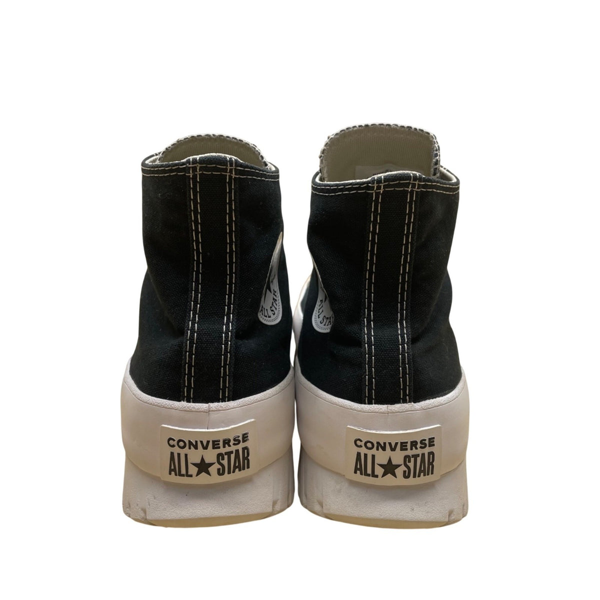 Converse Unisex Black Canvas High-Top Lugged Sneakers Size M9/W11