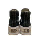 Converse Unisex Black Canvas High-Top Lugged Sneakers Size M9/W11