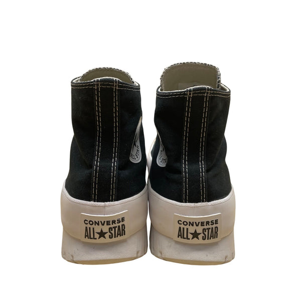 Converse Unisex Black Canvas High-Top Lugged Sneakers Size M9/W11