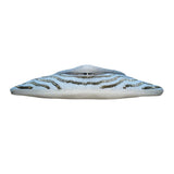 White & Gold Zigzag Pattern  Beaded Envelope Clutch with Chain Strap
